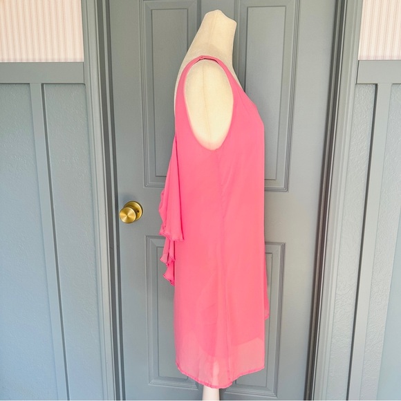 NWT Francesca’s Pink Bow Tie Halter Low Back Mini Dress - Picture 6 of 7